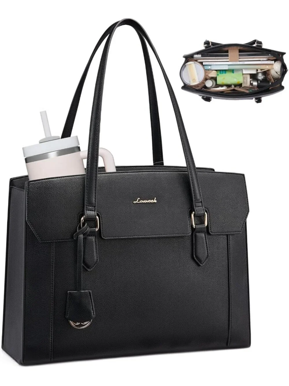 Stylish Waterproof Laptop Tote Bag for Women, 15.6